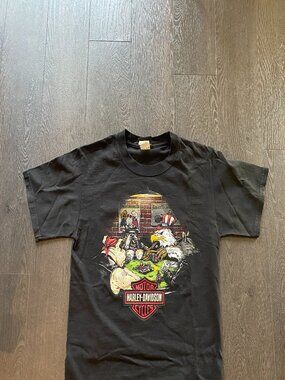 2017 HARLEY DAVIDSON POKER EAGLES ALAMO CITY TEXAS TSHIRT SIZE SMALL PREOWNED